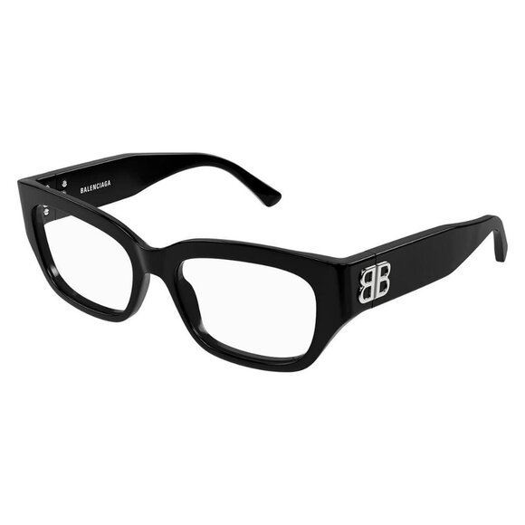 New Authentic  BALENCIAGA Black Square BB0364OA 001 Glasses Women - Picture 1 of 5